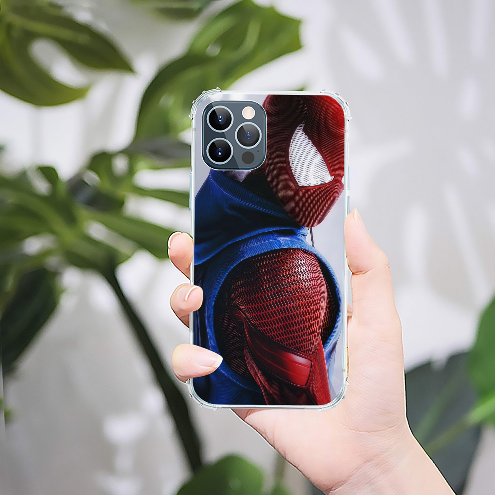 （画像用） Spider Man スパイダーマン 【iPhone 12シリーズ対応】透明スマホケース（クリアソフトケース）
